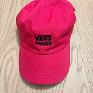 Vans Court Side Curved Bill Jockey Hat Hot Pink Dad Cap Adjustable